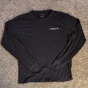 Tesla Men's Charcoal Long Sleeve Tee